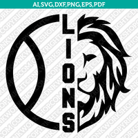 Lions Tennis Ball SVG Vector Silhouette Cameo Cricut Cut File Clipart Eps Png Dxf