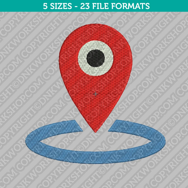 Location Map Pin Embroidery Design - 5 Sizes - INSTANT DOWNLOAD ...