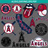 Los Angeles Angels SVG Bundle – MLB Baseball Logo Vector Cricut