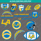 Los Angeles Chargers SVG Bundle – NFL Football Logo Vector Cricut