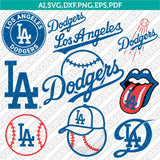 Los Angeles Dodgers SVG Bundle – MLB Baseball Logo Vector Cricut