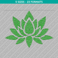 Lotus Flower Embroidery Design - 5 Sizes - INSTANT DOWNLOAD