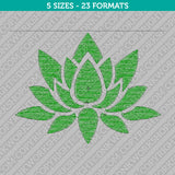 Lotus Flower Embroidery Design - 5 Sizes - INSTANT DOWNLOAD