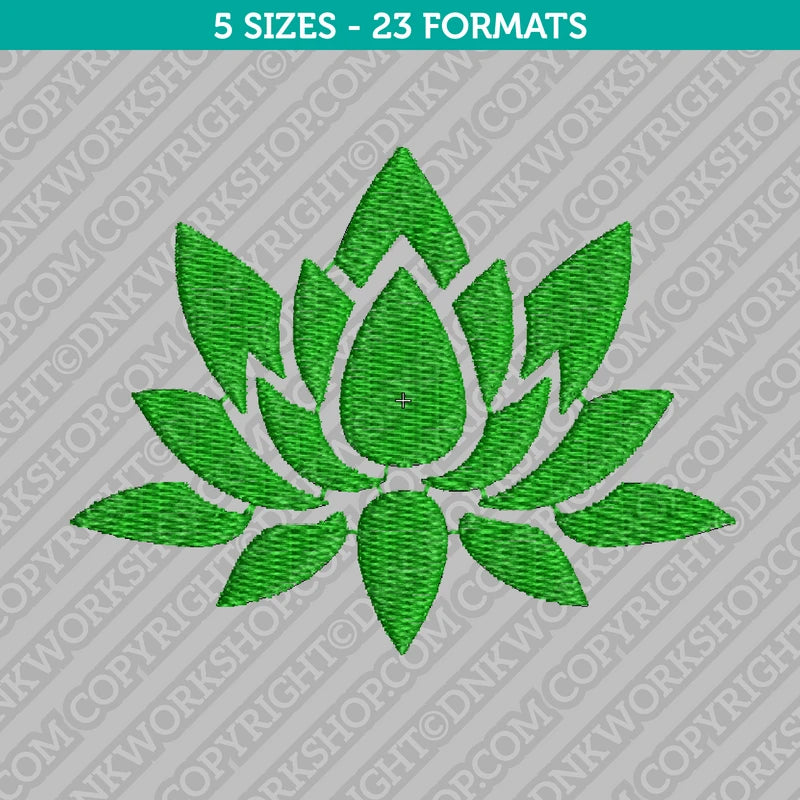 Lotus Flower Embroidery Design - 5 Sizes - INSTANT DOWNLOAD – DNKWorkshop