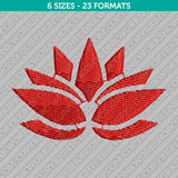 Lotus Flower Embroidery Design - 6 Sizes - INSTANT DOWNLOAD