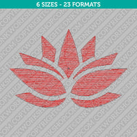 Lotus Flower Embroidery Design - 6 Sizes - INSTANT DOWNLOAD