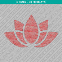 Lotus Flower Machine Embroidery Design - 6 Sizes - INSTANT DOWNLOAD