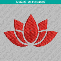 Lotus Flower Machine Embroidery Design - 6 Sizes - INSTANT DOWNLOAD