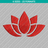 Lotus Flower Machine Embroidery Design - 6 Sizes - INSTANT DOWNLOAD
