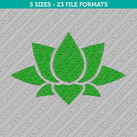 Lotus Flower Yoga Embroidery Design - 5 Sizes - INSTANT DOWNLOAD