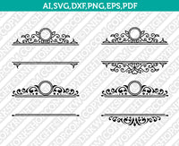 Mailbox Split Monogram Frame SVG Cricut Cut File Clipart Png Eps Dxf Vector