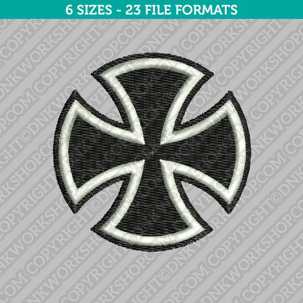 Maltese Cross Embroidery Design - 6 Sizes - INSTANT DOWNLOAD