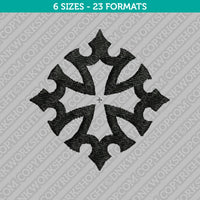 Maltese Cross Embroidery Design - 6 Sizes - INSTANT DOWNLOAD