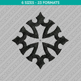 Maltese Cross Embroidery Design - 6 Sizes - INSTANT DOWNLOAD