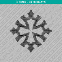 Maltese Cross Embroidery Design - 6 Sizes - INSTANT DOWNLOAD
