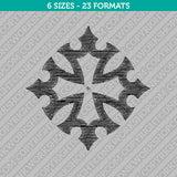 Maltese Cross Embroidery Design - 6 Sizes - INSTANT DOWNLOAD