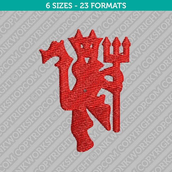 Manchester United Red Devil Embroidery Design - 6 Sizes - INSTANT DOWNLOAD