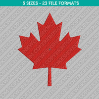 Maple Leaf Embroidery Design - 5 Sizes - INSTANT DOWNLOAD