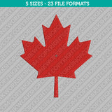 Maple Leaf Embroidery Design - 5 Sizes - INSTANT DOWNLOAD