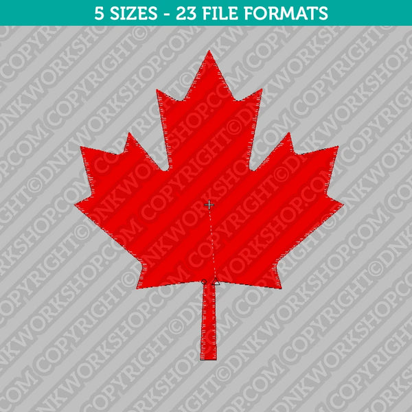Maple Leaf Embroidery Design - 5 Sizes - INSTANT DOWNLOAD