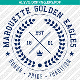 Marquette Golden Eagles SVG Bundle | NCAA College Vector Cricut