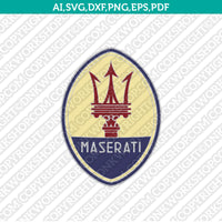Maserati Logo SVG Silhouette Cameo Cricut Cut File Vector Png Eps Dxf