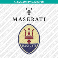 Maserati Logo SVG Silhouette Cameo Cricut Cut File Vector Png Eps Dxf