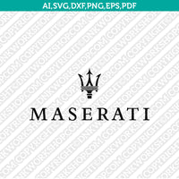 Maserati Logo SVG Silhouette Cameo Cricut Cut File Vector Png Eps Dxf