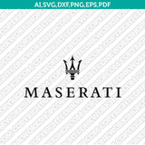 Maserati Logo SVG Silhouette Cameo Cricut Cut File Vector Png Eps Dxf