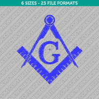 Masonic Embroidery Design - 6 Sizes - INSTANT DOWNLOAD