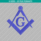Masonic Embroidery Design - 6 Sizes - INSTANT DOWNLOAD