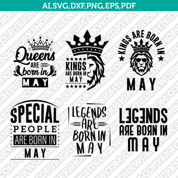 May birthday SVG cut file design