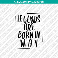 May Birthday SVG Cut File Clipart Cricut Png
