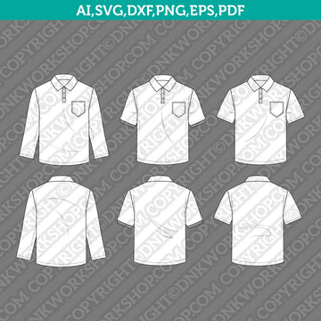 Men’s Polo Shirt SVG Clothing Template