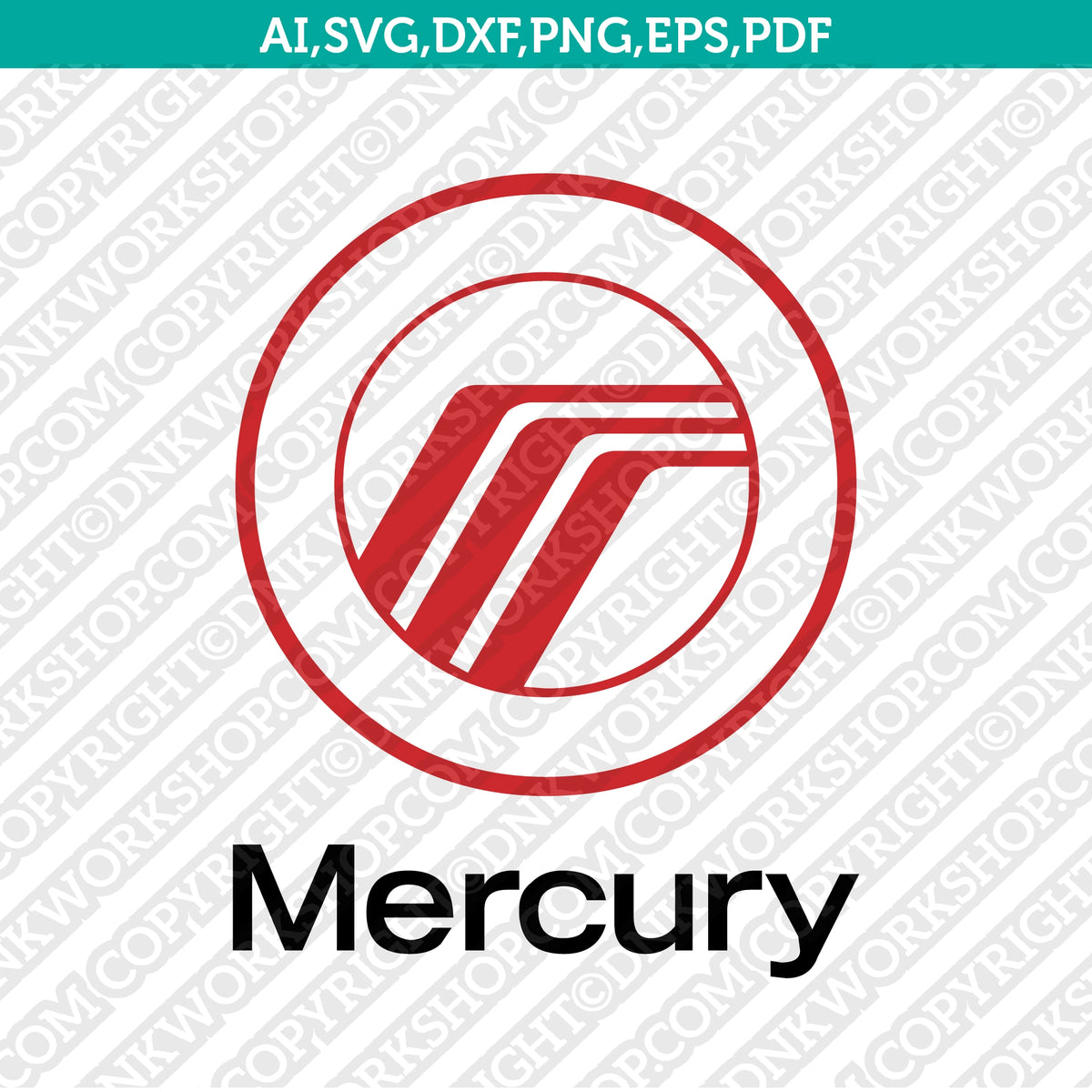 Mercury Logo SVG Silhouette Cameo Cricut Cut File Vector Png Eps Dxf ...