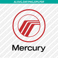 Mercury Logo SVG Silhouette Cameo Cricut Cut File Vector Png Eps Dxf