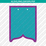 Mermaid Banner Template Scallop Bunting Pennant Printable Layered Shadow Layer Svg Silhouette Cameo Vector Cricut Cut File Clipart Png Eps Dxf