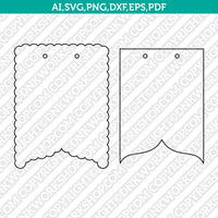 Mermaid Banner Template Scallop Bunting Pennant Printable Layered Shadow Layer Svg Silhouette Cameo Vector Cricut Cut File Clipart Png Eps Dxf