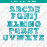 Mermaid Letters SVG Vector Silhouette Cameo Cricut Cut File Clipart Eps Png Dxf