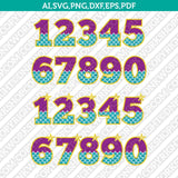 Mermaid Numbers SVG Cut File Cricut Vector Sticker Decal Silhouette Cameo Dxf PNG Eps