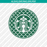 Mermaid Starbuck Cup SVG Tumbler Mug Cold Cup Sticker Decal Silhouette Cameo Cricut Cut File Png Eps Dxf