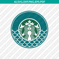 Mermaid Starbuck Cup SVG Tumbler Mug Cold Cup Sticker Decal Silhouette Cameo Cricut Cut File Png Eps Dxf