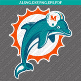Miami Dolphins SVG Bundle – NFL Football Logo Vector Cricut
