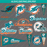 Miami Dolphins SVG Bundle – NFL Football Logo Vector Cricut