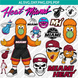 Miami Heat Logo SVG | NBA Vector Cricut Silhouette