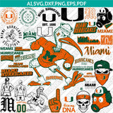 Miami Hurricanes Bundle | NCAA College Vector Cricut