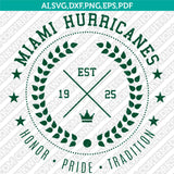 Miami Hurricanes Bundle | NCAA College Vector Cricut