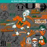 Miami Hurricanes Bundle | NCAA College Vector Cricut