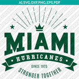 Miami Hurricanes Bundle | NCAA College Vector Cricut
