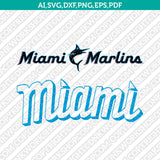 Miami Marlins Logo SVG | PNG Vector Cricut Silhouette